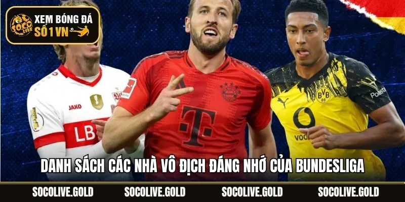 Danh sách các nhà vô địch đáng nhớ của Bundesliga