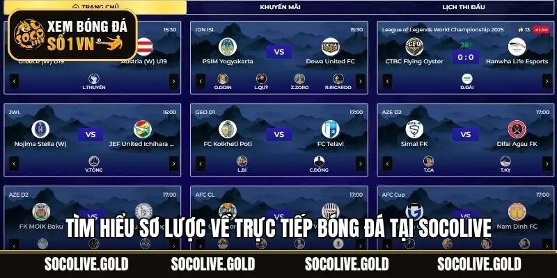 Tìm hiểu sơ lược về  trực tiếp bóng đá tại Socolive